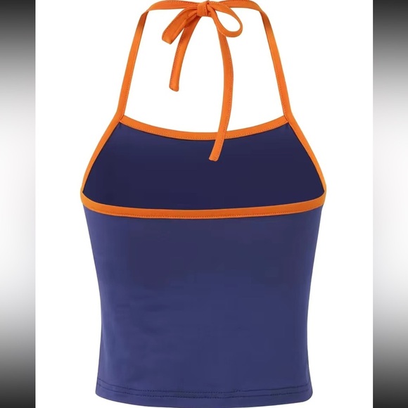 BABY Graphic Halter Top Embroidered Y2k Tie Back Tank - Picture 2 of 4